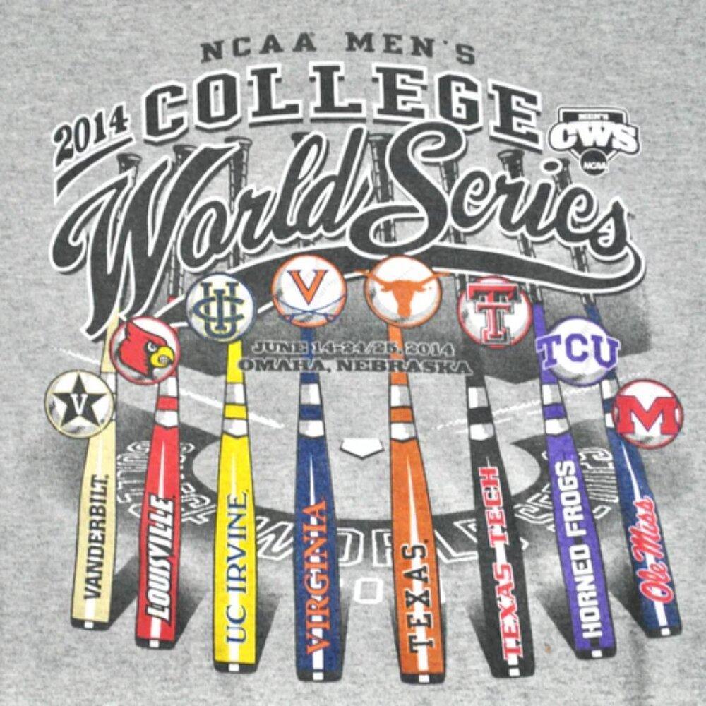 College World Series 2014 Shirt Vanderbilt Louisville Virginia Texas